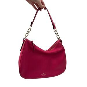 Kate Spade Hot Pink Leather Satchel Shoulder Bag Purse GS